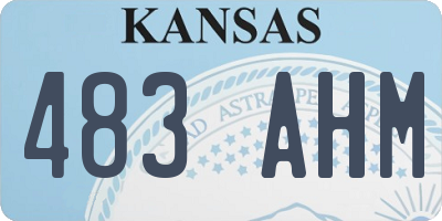 KS license plate 483AHM