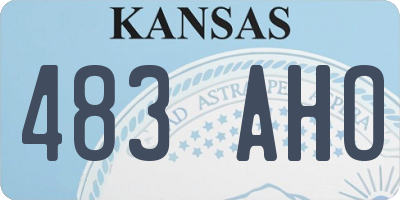 KS license plate 483AHO