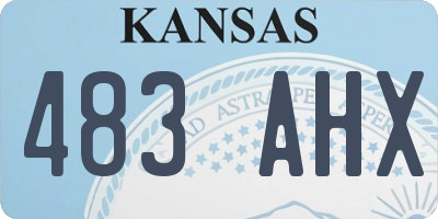 KS license plate 483AHX
