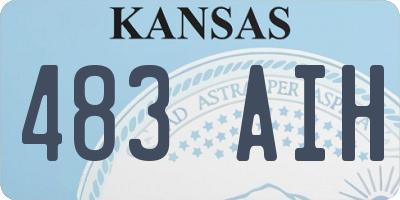 KS license plate 483AIH