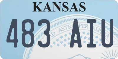 KS license plate 483AIU