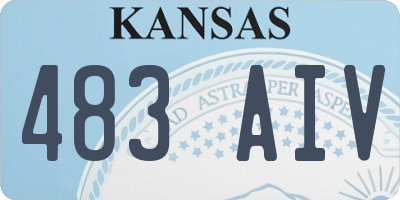 KS license plate 483AIV