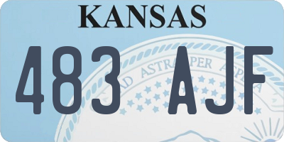 KS license plate 483AJF