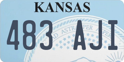 KS license plate 483AJI