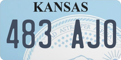 KS license plate 483AJO