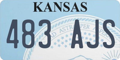 KS license plate 483AJS