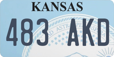 KS license plate 483AKD