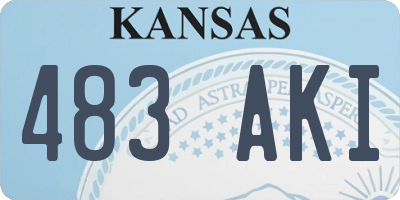 KS license plate 483AKI