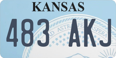 KS license plate 483AKJ