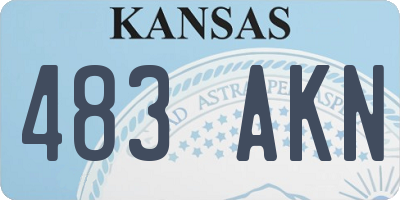 KS license plate 483AKN