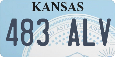 KS license plate 483ALV