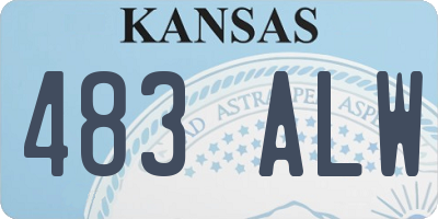 KS license plate 483ALW