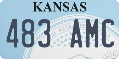 KS license plate 483AMC