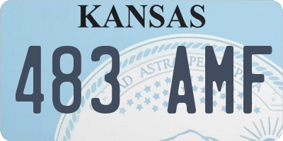 KS license plate 483AMF