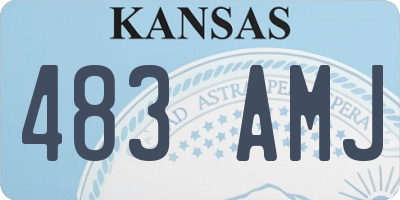 KS license plate 483AMJ