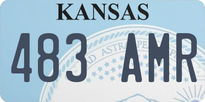 KS license plate 483AMR