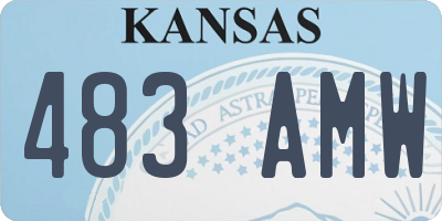 KS license plate 483AMW