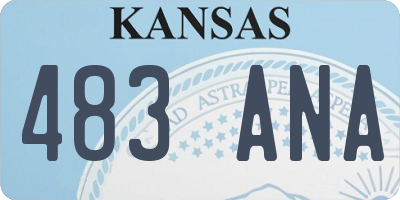 KS license plate 483ANA