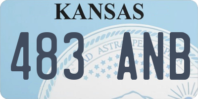 KS license plate 483ANB