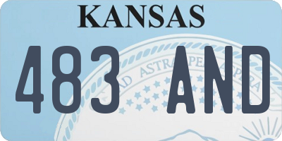 KS license plate 483AND