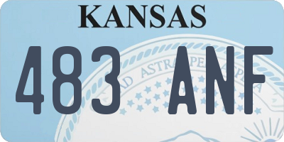 KS license plate 483ANF