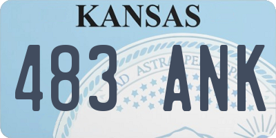KS license plate 483ANK