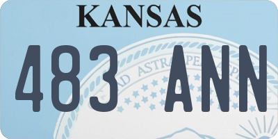 KS license plate 483ANN