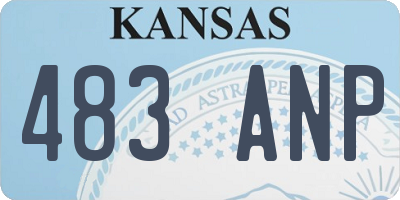 KS license plate 483ANP