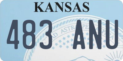 KS license plate 483ANU