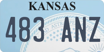 KS license plate 483ANZ