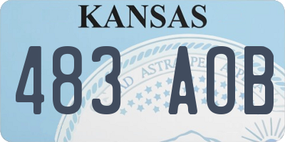 KS license plate 483AOB