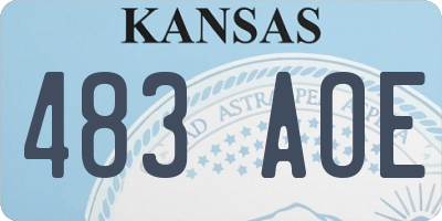 KS license plate 483AOE
