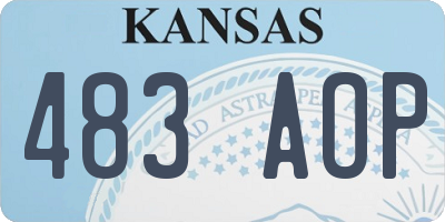 KS license plate 483AOP