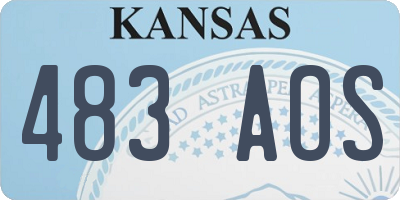 KS license plate 483AOS