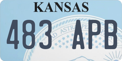 KS license plate 483APB