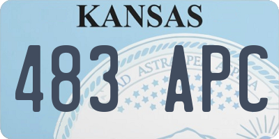 KS license plate 483APC