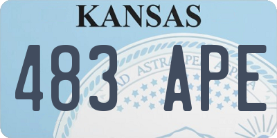 KS license plate 483APE