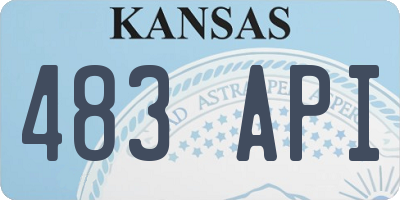 KS license plate 483API