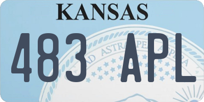 KS license plate 483APL