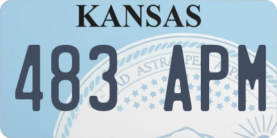 KS license plate 483APM