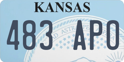 KS license plate 483APO