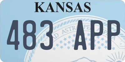 KS license plate 483APP