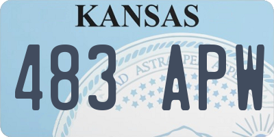 KS license plate 483APW
