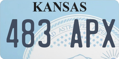 KS license plate 483APX