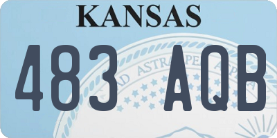KS license plate 483AQB