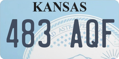 KS license plate 483AQF