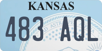 KS license plate 483AQL