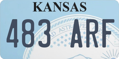 KS license plate 483ARF