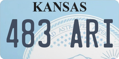 KS license plate 483ARI