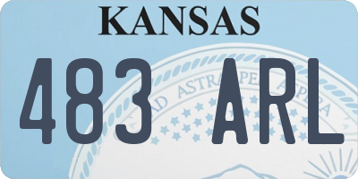 KS license plate 483ARL